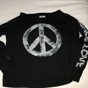 Lauren moshi peace love sweatshirt